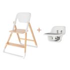 Ergobaby Evolve Highchair with Infant Seat and Tray - Natural Wood