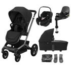 Maxi Cosi FAME Pushchair with (Pebble 360 Pro2 & Base) Travel System Bundle - Twillic Black