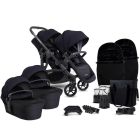 iCandy Orange 4 Twin Pushchair Bundle - Black/Black