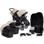 iCandy Orange 4 Twin Pushchair Bundle - Latte/Black