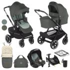 Jane Crosslight-3 Pushchair + Koos iSize R1 Car Seat 10 Pcs Travel System Bundle - Botanic