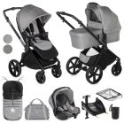 Jane Muum-4 Pushchair + Koos iSize R1 Car Seat 10 Pcs Travel System Bundle - Dim Grey