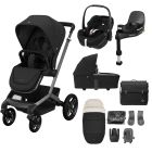 Maxi Cosi FAME 10 Piece Premium Pushchair Bundle - Twillic Black