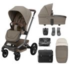 Maxi Cosi FAME 7 Piece Essential Pushchair Bundle - Twillic Truffle (Black Wheels)