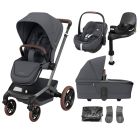 Maxi Cosi FAME Pushchair with (Pebble 360 Pro2 & Base) Travel System Bundle - Twillic Graphite