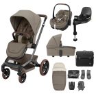 Maxi Cosi FAME 10 Piece Premium Pushchair Bundle - Twillic Truffle (Brown Wheels)