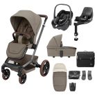 Maxi Cosi FAME 9 Piece Complete Pushchair Bundle - Twillic Truffle (Brown Wheels)