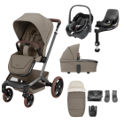 Maxi Cosi FAME 8 Piece Complete Pushchair Bundle - Twillic Truffle (Brown Wheels)