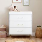 Babymore Kimi Acrylic Nursery Chest Changer - White