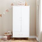 Babymore Kimi Acrylic Nursery Wardrobe - White