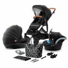 Kinderkraft Prime 2020 3 in 1 Travel System - Black