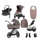 Silver Cross Reef Pushchair with First Bed Carrycot + Ultimate Pack & Maxi Cosi Cabriofix iSize Car Seat & Base - Earth