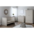 Little Acorns Sophia 3 Piece Nursery Room Set + FREE pocket Sprung Mattress - Cashmere & Grey Ash