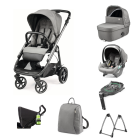 Peg Perego Veloce Stroller 10 Piece Travel System Bundle - Mercury