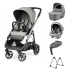 Peg Perego Veloce Stroller 7 Piece Travel System Bundle - Mercury