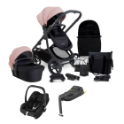 iCandy Orange 4 Pushchair with Maxicosi Cabriofix i-Size Car Seat and Base Compelte Travel System Bundle - Rose