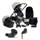 iCandy Orange 4 Pushchair with Cybex Cloud T i-Size Plus Car Seat and Base Compelte Travel System Bundle - Pistachio