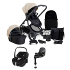 iCandy Orange 4 Pushchair with Maxicosi Pebble 360 Pro2 i-Size Car Seat and Base Compelte Travel System Bundle - Latte