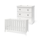 Silver Cross Bromley Cot Bed & Dresser Set - White