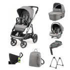 Peg Perego Veloce TC Stroller 10 Piece Travel System Bundle - Mercury