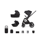 Venicci Upline2 3in1 Pushchair with Tiago 360 Black Car Seat Bundle - All Black