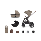 Venicci Upline2 SE 3in1 Pushchair with Tiago 360 Black Car Seat Bundle - Powder