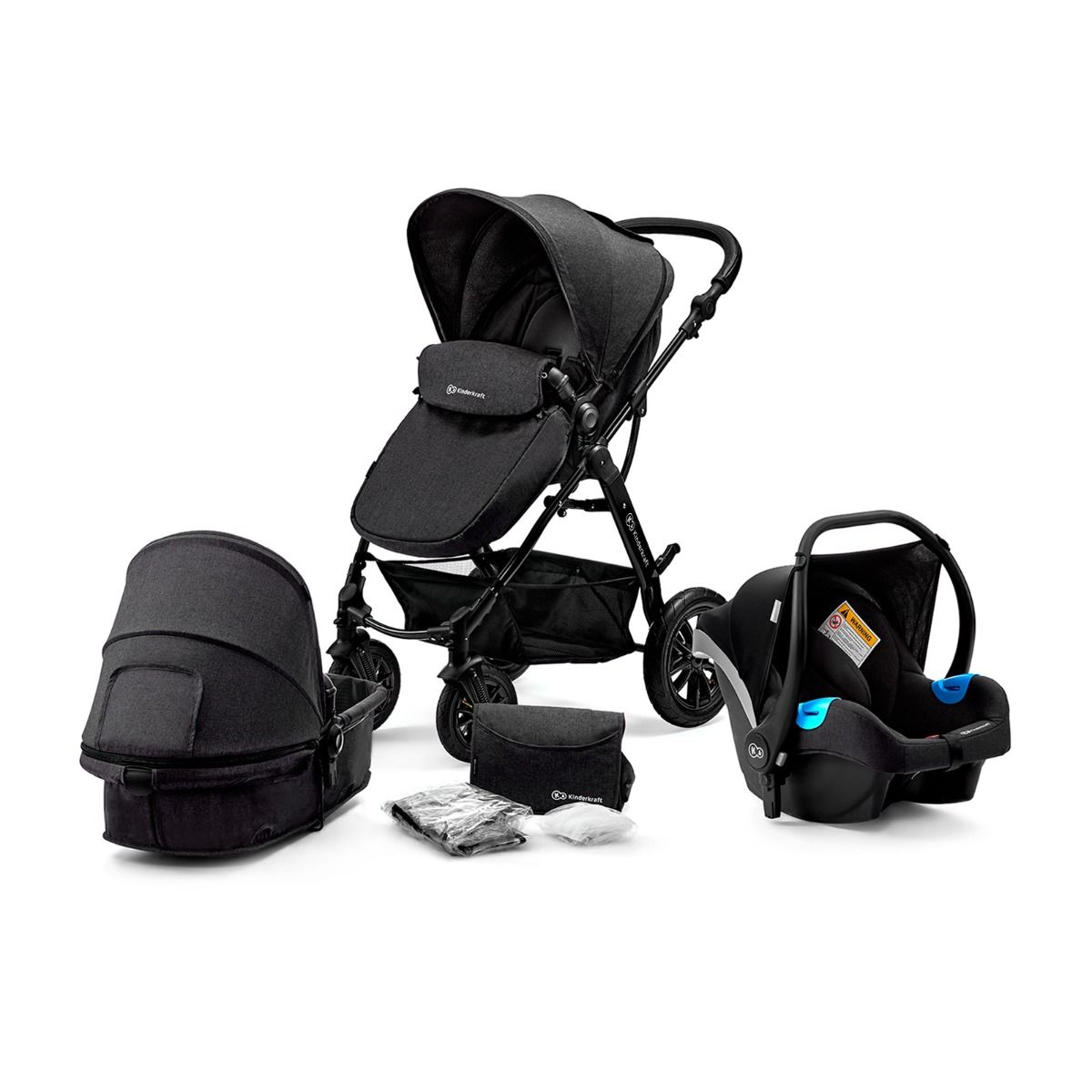 Kinderkraft Moov 3 in 1 Travel System Black