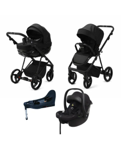 Mee-Go Milano Quantum 3-in-1 Plus Base Travel System - Carbon Black