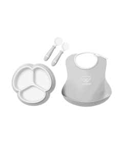 BabyBjorn Mealtime Set (4 pcs) - Grey