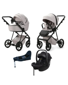 Mee-go Milano EVO 3 in 1 Plus Base Travel System - Biscuit