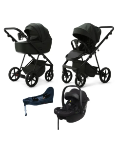 Mee-go Milano EVO 3 in 1 Plus Base Travel System - Racing Green