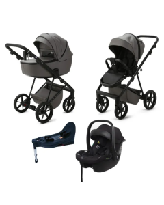 Mee-go Milano EVO 3 in 1 Plus Base Travel System - Slate Grey