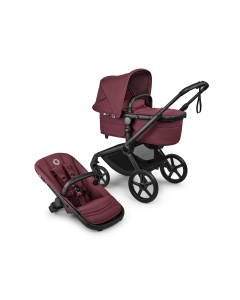 Bugaboo Fox 5 Renew Complete Pushchair - Black/Dark Cherry