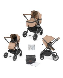 Ickle Bubba Cosmo 2 In 1 Pushchair - Gunmetal/Desert/Tan