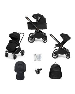 Ickle Bubba Altima 9 Piece Pram Pushchair - Black