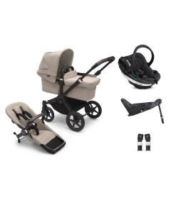 Bugaboo Donkey 5 Mono Complete Pushchair with BeSafe Go Beyond Anthracite Mesh Car Seat and Base - Desert Taupe