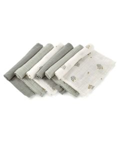 Jane Bamboo Muslin Cloth (6 Pk) - Botanic