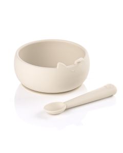 Jane Silicone Bowl and Spoon Set - Sand