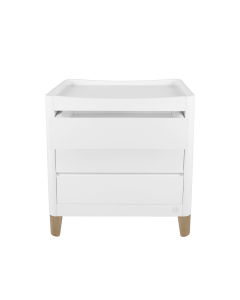 Gaia Baby Serena Dresser - White/Natural Legs