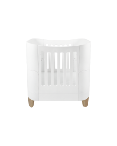 Gaia Baby Serena Mini Cot - White/Natural Legs