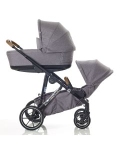 Mee-go UNO Plus 2 in 1 Stroller - Grey/Chrome