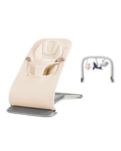 Ergobaby 3-In-1 Evolve Mesh Bouncer with Toy Bar - Cream