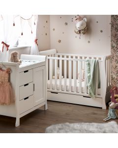 Obaby Stamford Mini Sleigh 2 Piece Room Set - White