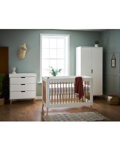 Obaby Maya Mini 3 Piece Room Set - White with Natural