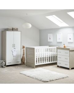 Obaby Nika 3 Piece Set - Grey Wash & White