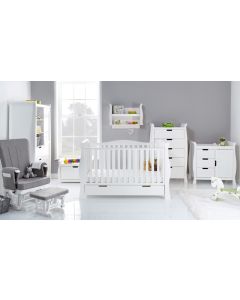 Obaby Stamford Luxe Sleigh 7 Piece Room Set - White