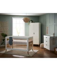 Obaby Maya 3 Piece Room Set - White with Natural