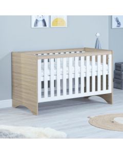 Babymore Veni Cot Bed - White Oak