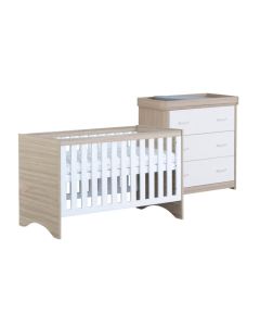 Babymore Veni 2 Piece Room Set - White Oak