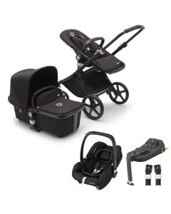 Bugaboo Fox Cub Complete Stroller + Cabriofix i-Size Car Seat & Base - Black/Midnight Black